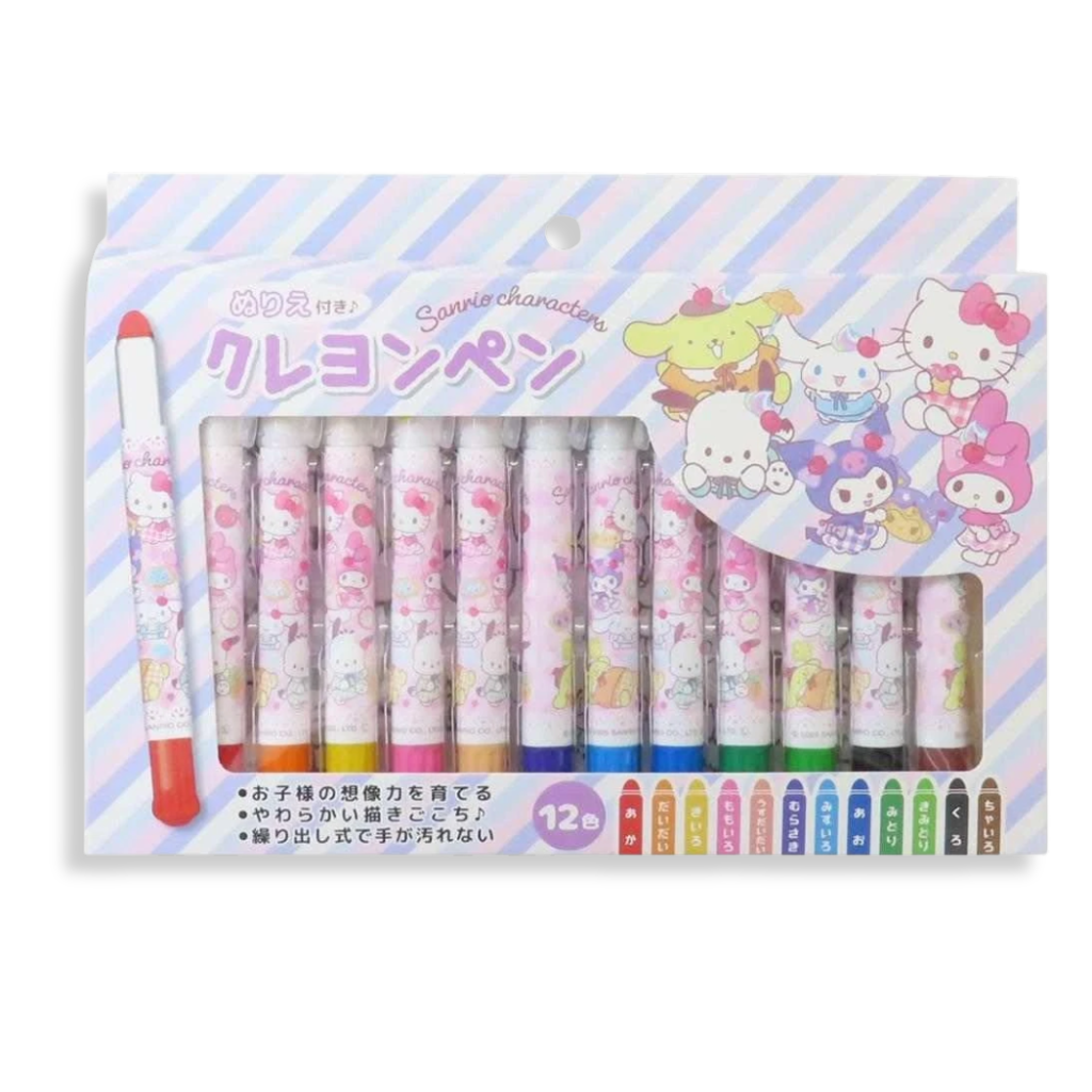 Sanrio Characters Crayon Pen with Colouring Pages
