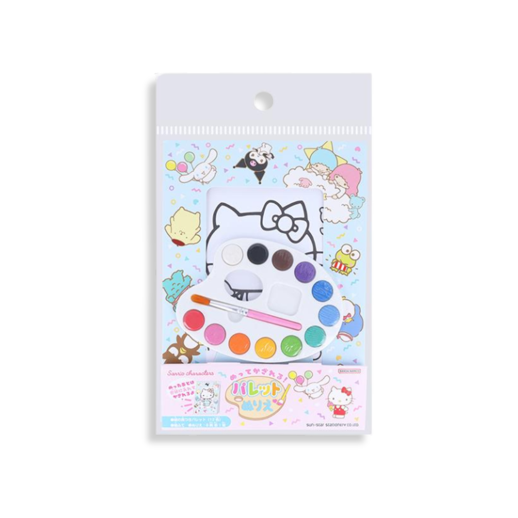 Sanrio Characters Palette Colouring Set with Paints & Sheets