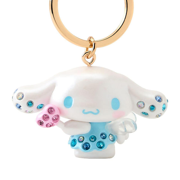 Sanrio Cinnamoroll Angel Keychain with Pink Rhinestones