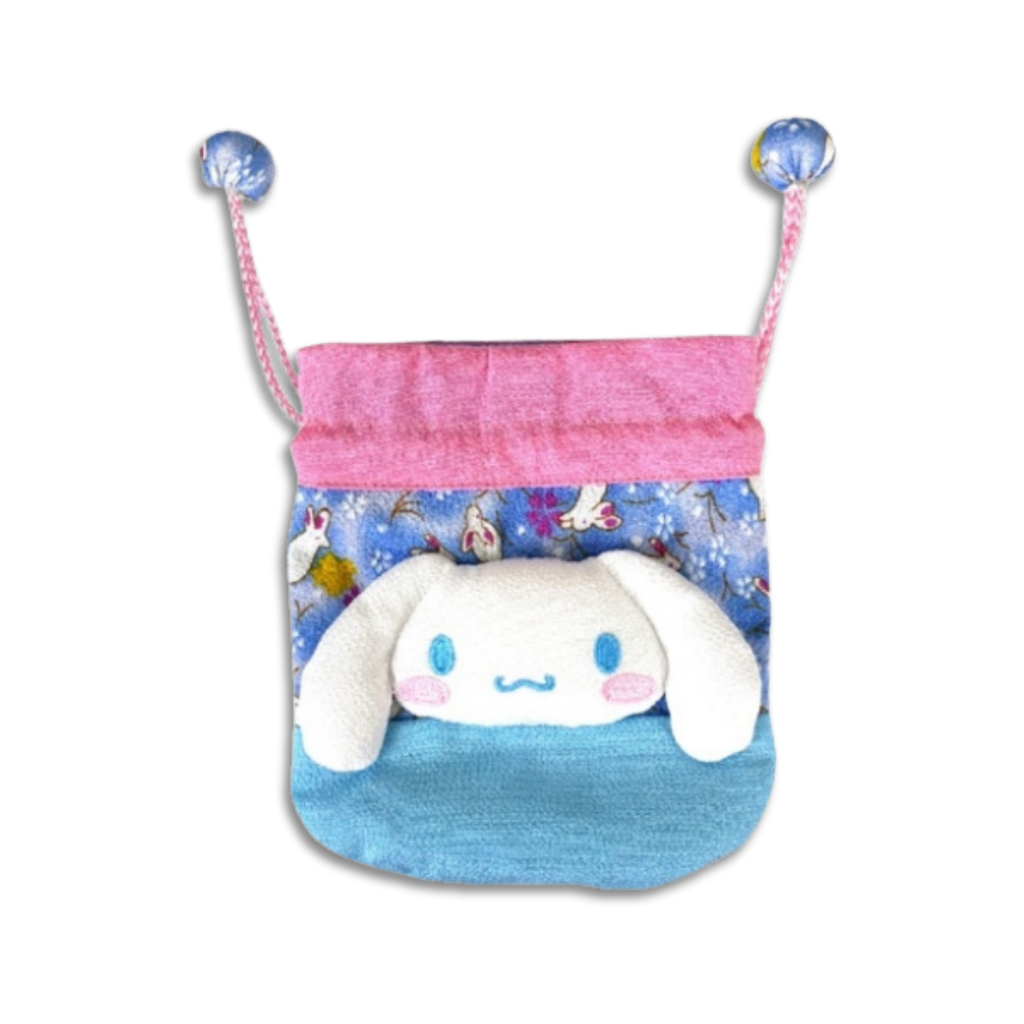 Sanrio_Cinnamoroll_Face_Floral_Drawstring_Bag