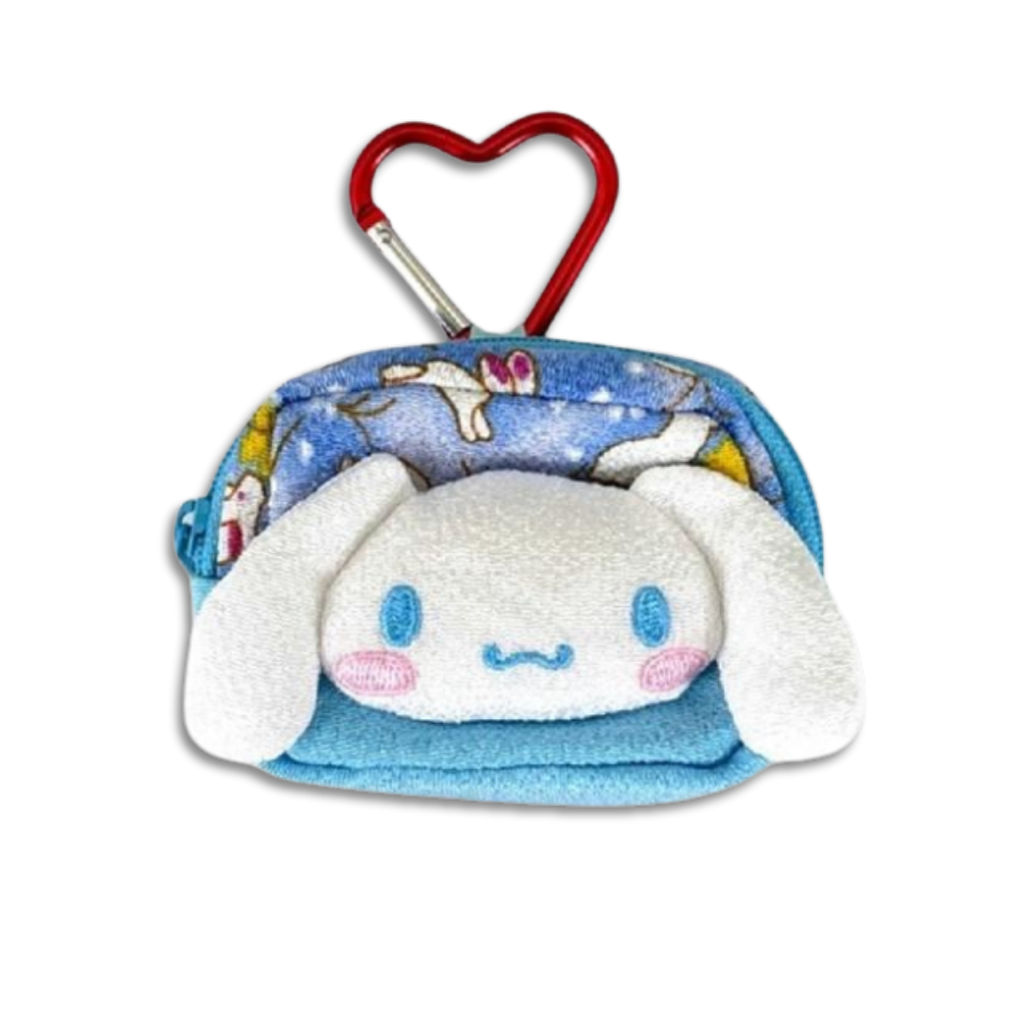 Sanrio_Cinnamoroll_Face_Floral_Mini_Pouch_with_Carabiner