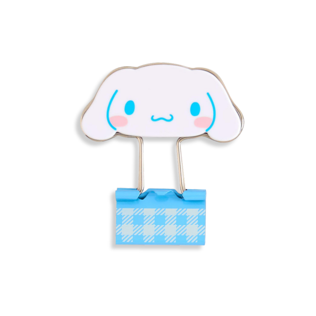 Sanrio Cinnamoroll Gingham Binder Clips 3-pcs Set 3