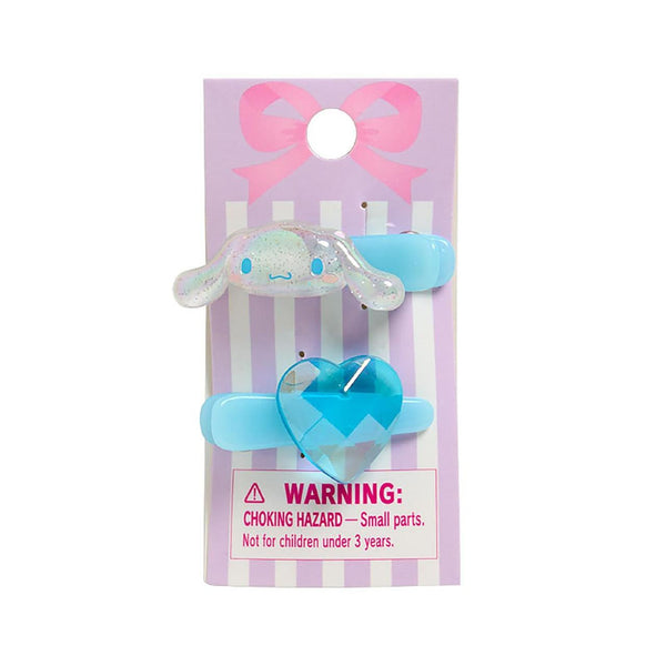 Sanrio Cinnamoroll Hair Clip Set with Heart Design