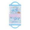 Twinkle Glory Sanrio Cinnamoroll handkerchief and clear PVC storage case set with blue accents and star patterns