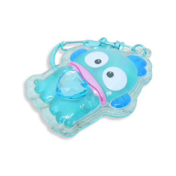 Sanrio Hangyodon Plump 3D Heart Crystal Acrylic Keychain
