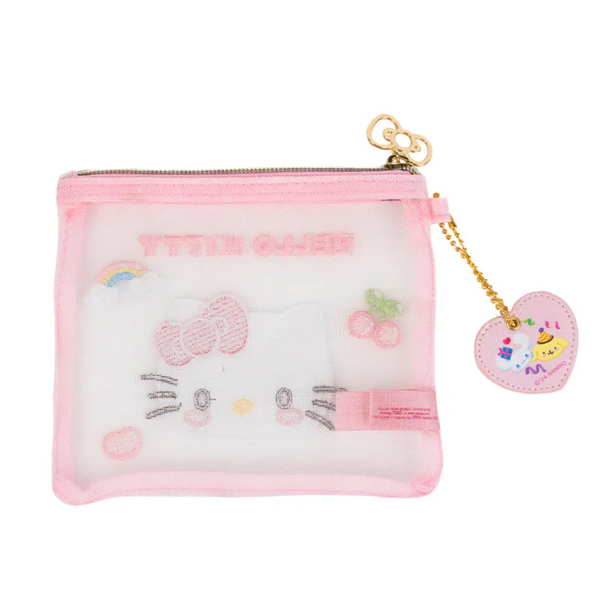 Sanrio Hello Kitty 50th Anniversary Pink Gingham Flat Pouch
