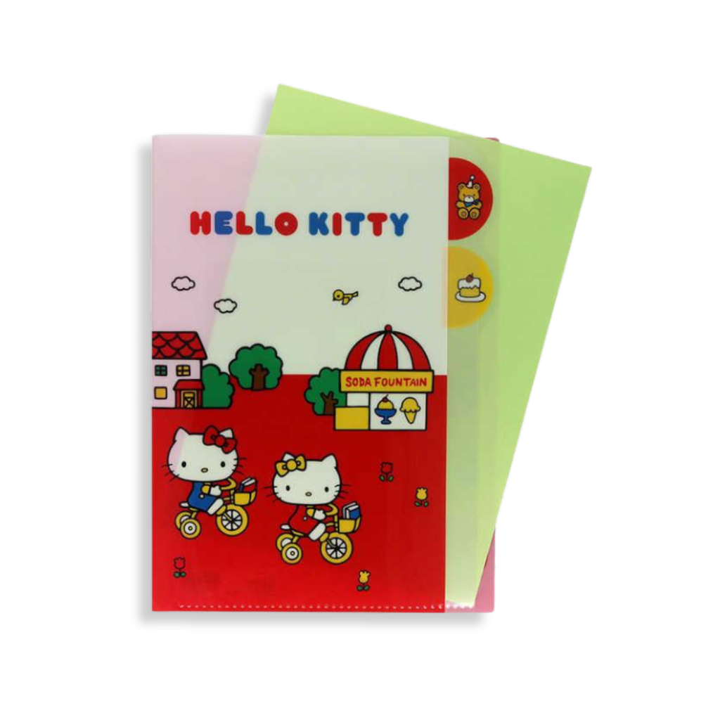 Sanrio Hello Kitty A4 Die-Cut 5-Pocket Clear File