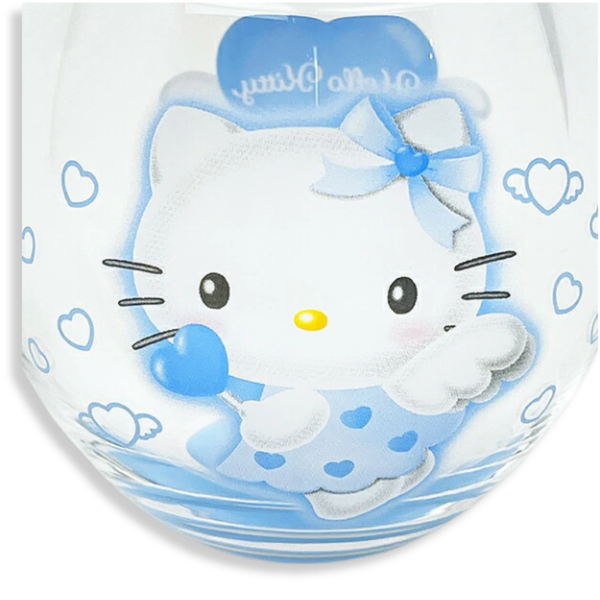 Sanrio Hello Kitty Angel Blue Round Glass