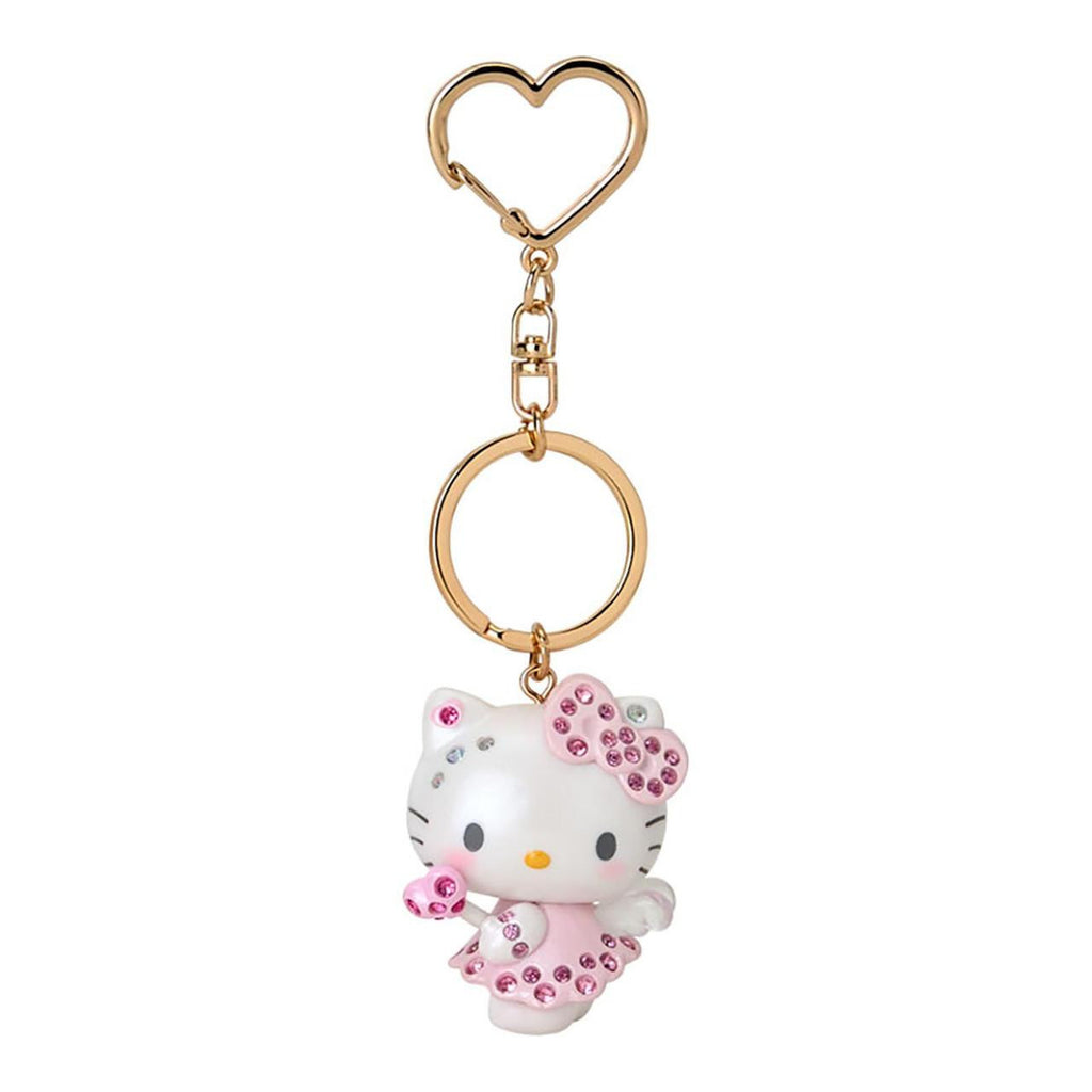 Sanrio Hello Kitty Angel Keychain with Pink Rhinestones