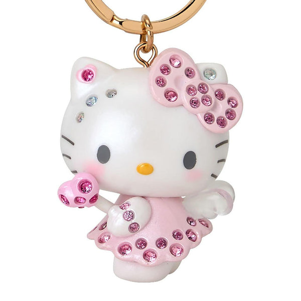 Sanrio Hello Kitty Angel Keychain with Pink Rhinestones