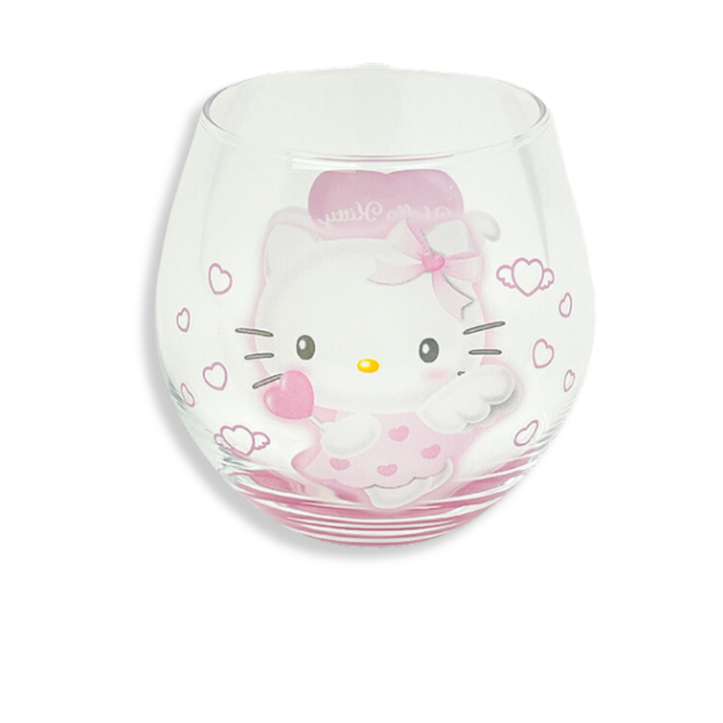 Sanrio Hello Kitty Angel Pink Round Glass - Twinkle Glory