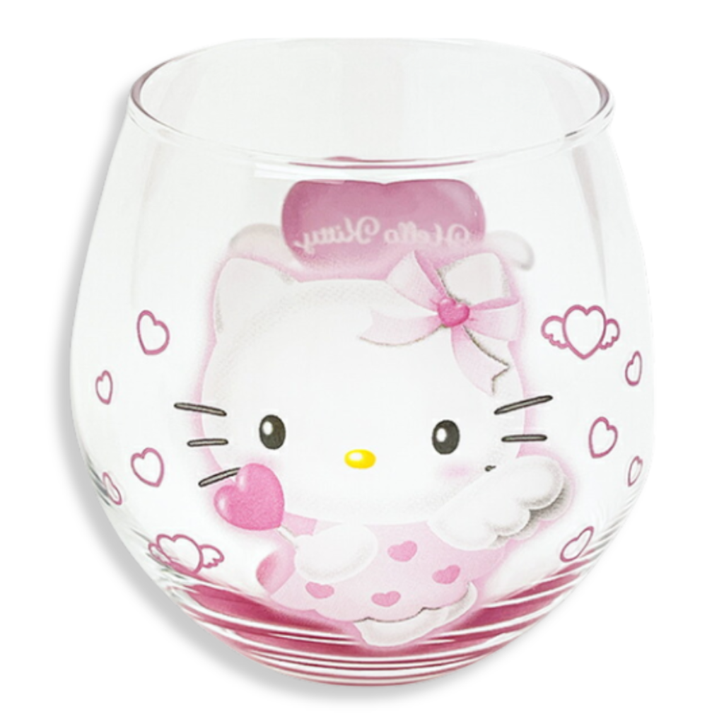 Sanrio Hello Kitty Angel Pink Round Glass
