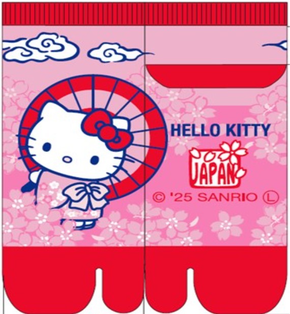 Sanrio Hello Kitty Cherry Blossom Tabi Socks