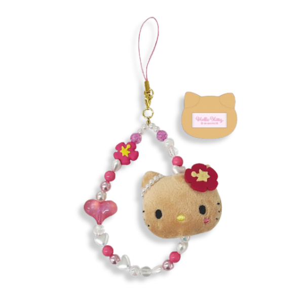 Sanrio Hello Kitty Face Mascot Suntanned Phone Strap