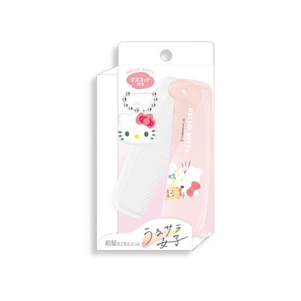 Sanrio Hello Kitty Folding Travel Comb with Mascot Charm