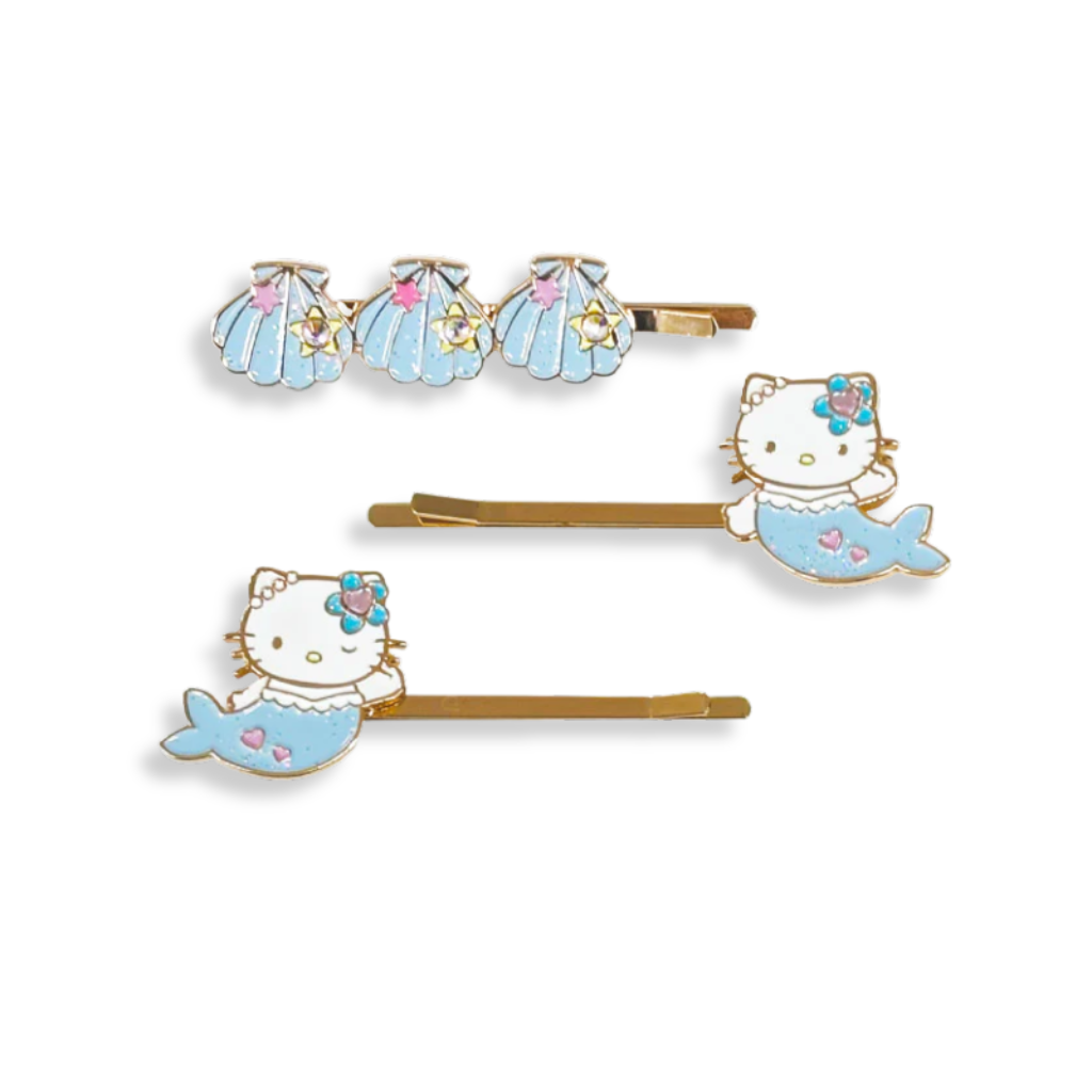 Sanrio Hello Kitty Mermaid Blue Hairpin Set