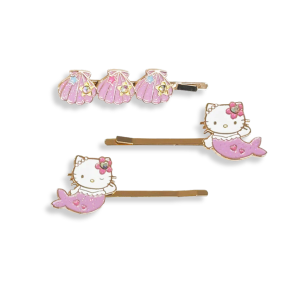 Sanrio Hello Kitty Mermaid Pink Hairpin Set