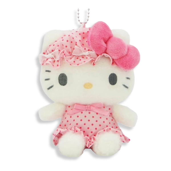 Sanrio Hello Kitty Nightcap Ribbon Plush Mascot Keychain