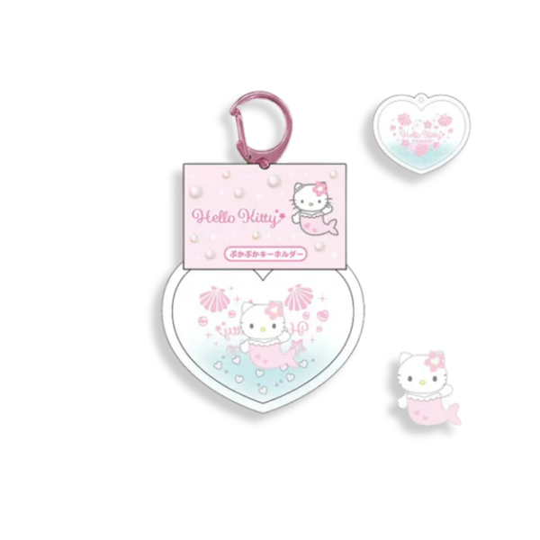 Sanrio Hello Kitty Pink Mermaid Floating Keychain