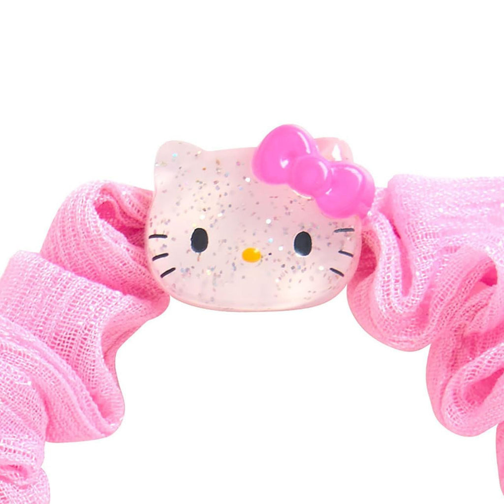 Sanrio Hello Kitty Pink Scrunchie with Glitter Charm
