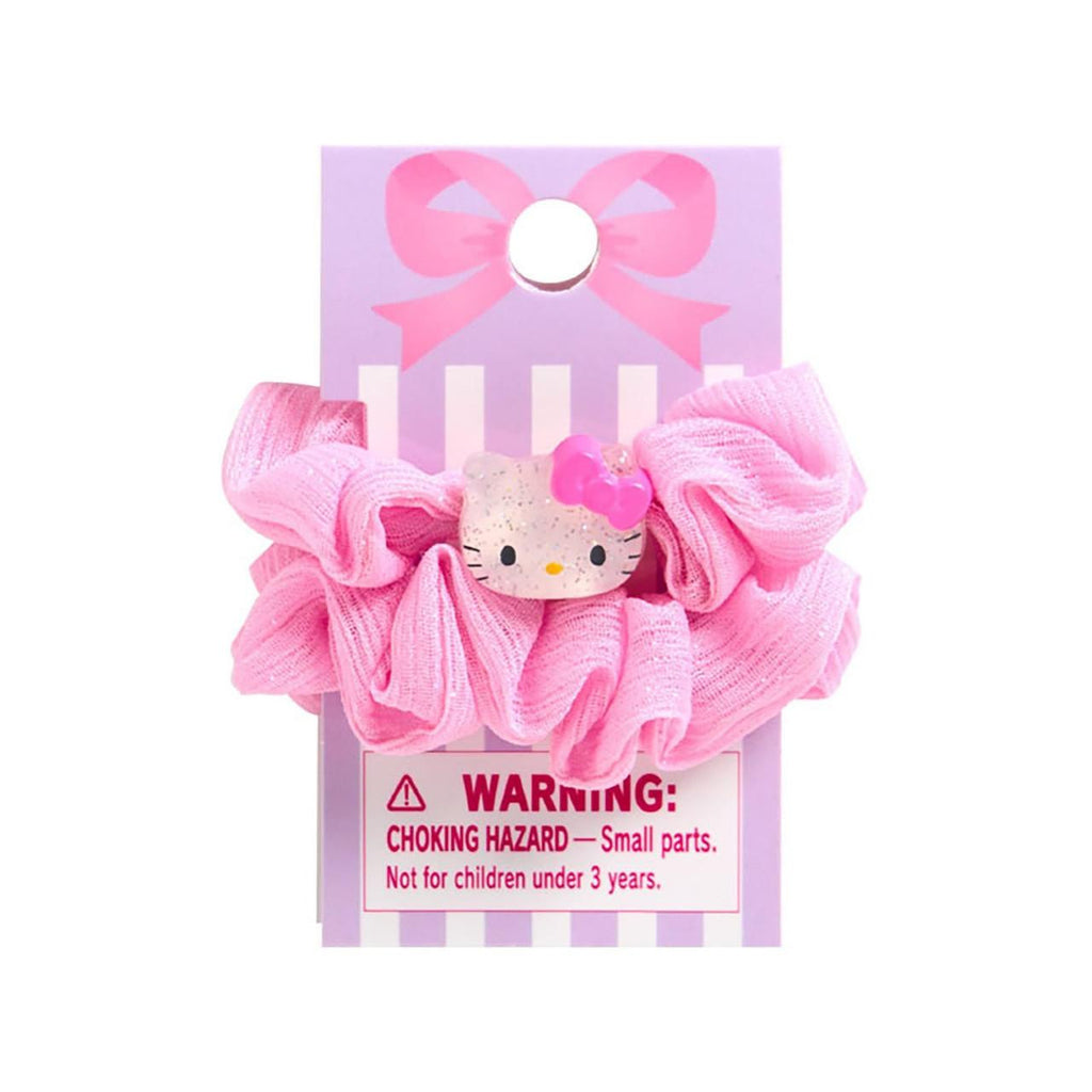 Sanrio Hello Kitty Pink Scrunchie with Glitter Charm