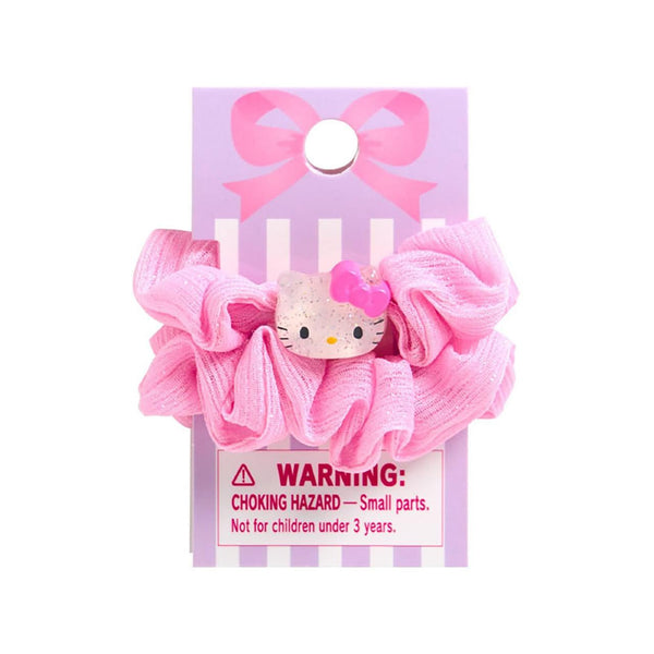 Sanrio Hello Kitty Pink Scrunchie with Glitter Charm