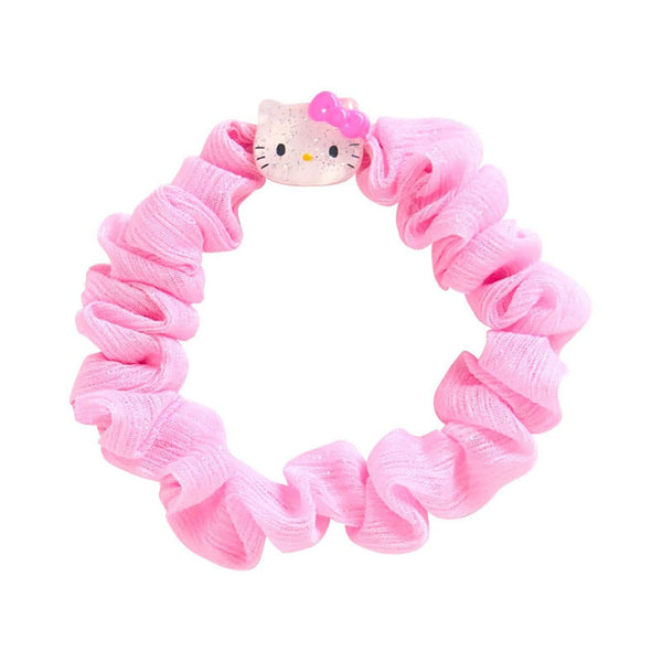 Sanrio Hello Kitty Pink Scrunchie with Glitter Charm