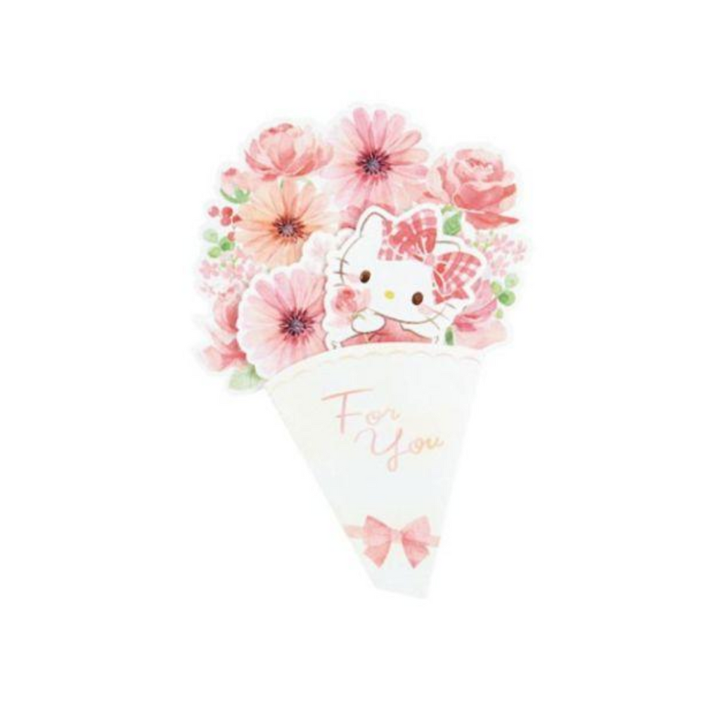 Sanrio Hello Kitty Pop Up Card In Flower Bouquet