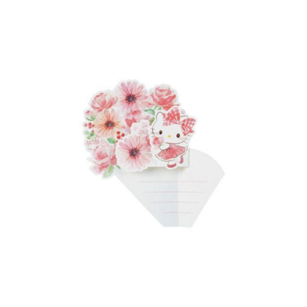 Sanrio Hello Kitty Pop Up Card In Flower Bouquet