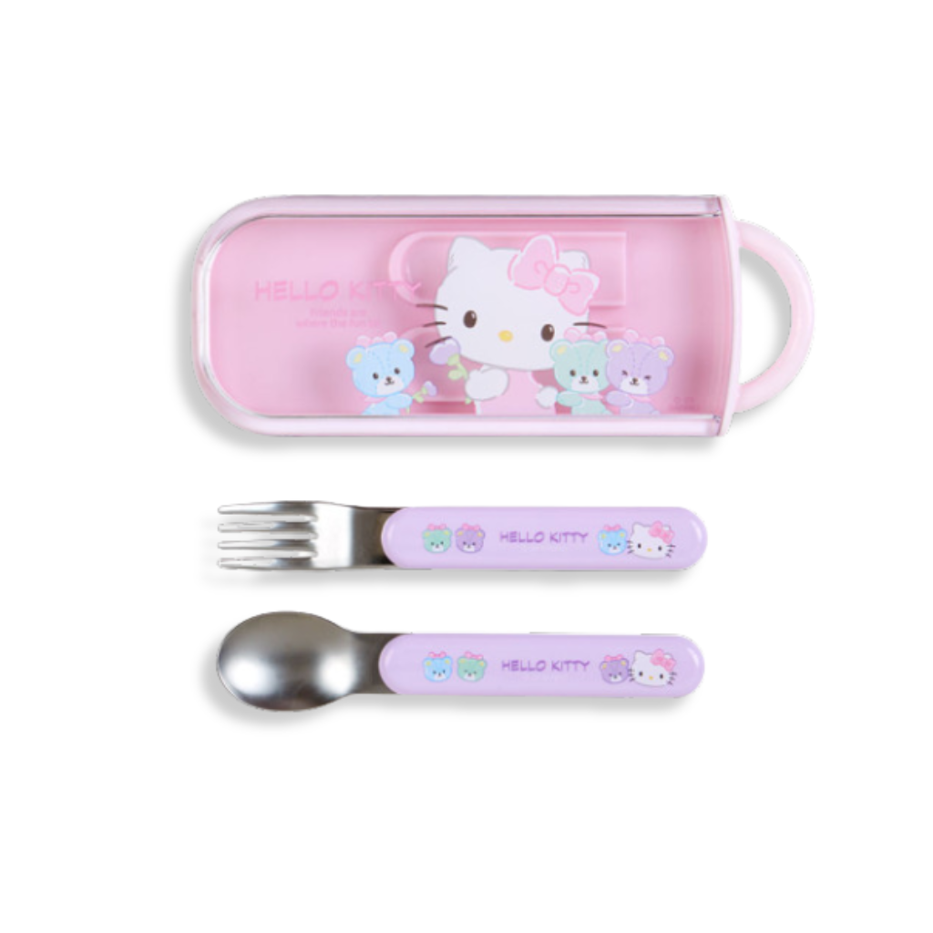 Sanrio Hello Kitty Purple Cutlery Set