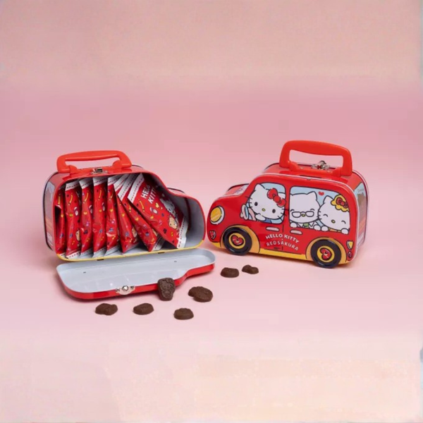 Sanrio Hello_Kitty_Red_Sakura_Car_Shaped_Tin_Chocolate_Cookies