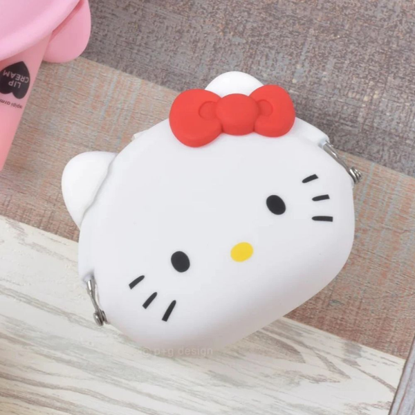 Sanrio Hello Kitty Silicone White Pouch