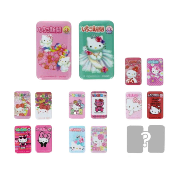 Twinkle Glory Sanrio Hello Kitty mystery tin plate badges featuring various cute character designs and colors