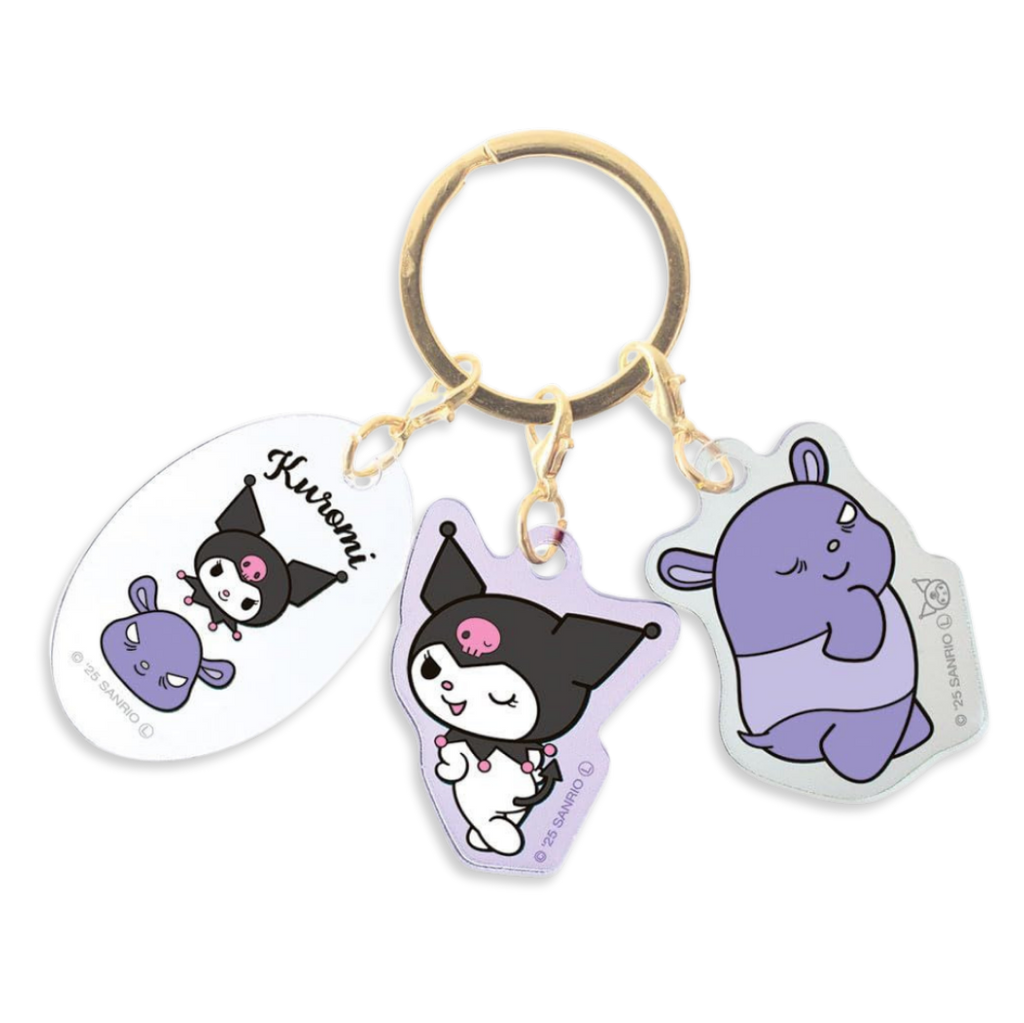 Sanrio_Kuromi_Baku_Three_Charm_Keyring_1