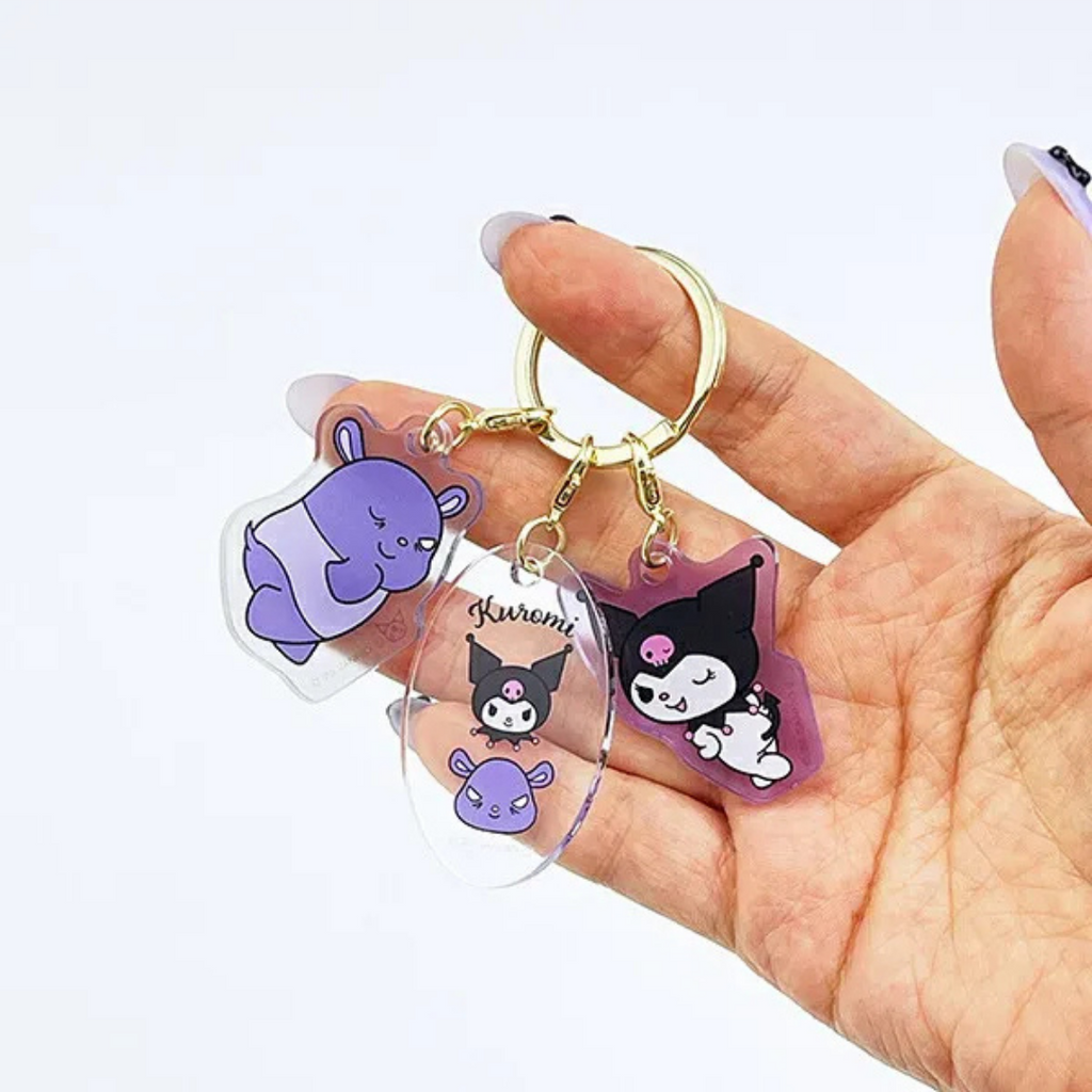 Sanrio_Kuromi_Baku_Three_Charm_Keyring_2