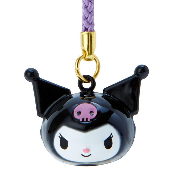 Sanrio Kuromi Face Shaped Bell Charm Strap