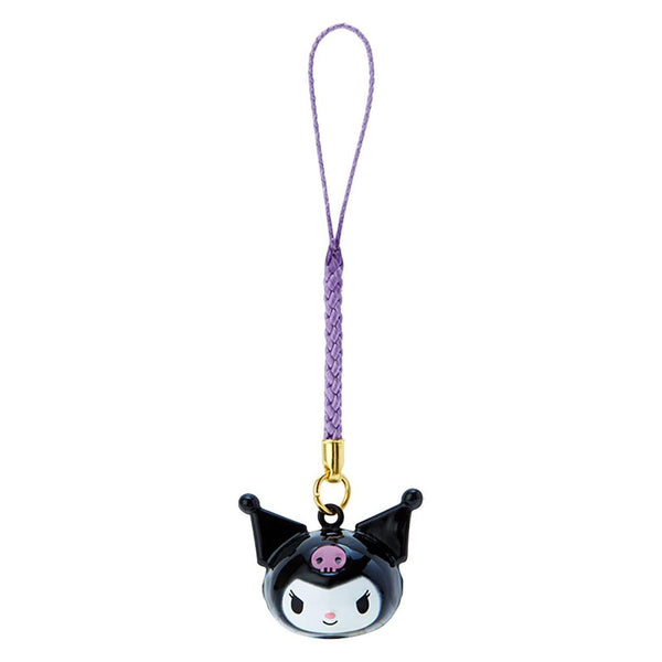 Sanrio Kuromi Face Shaped Bell Charm Strap