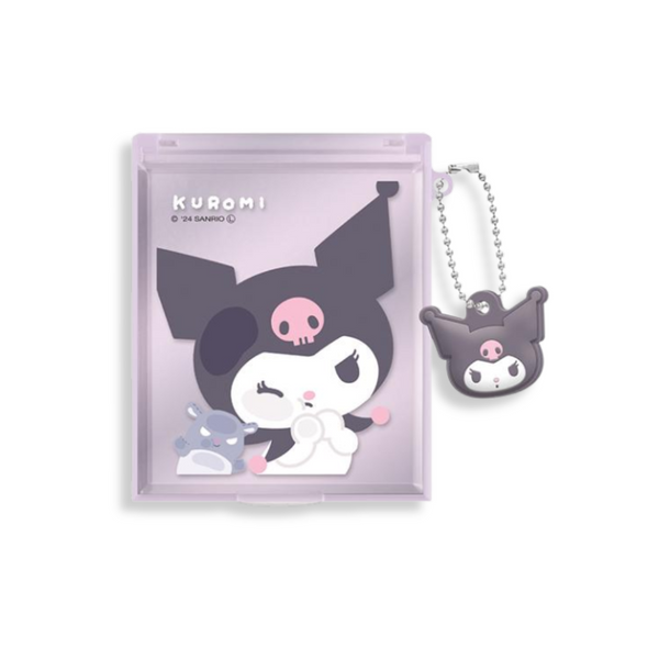 Sanrio Kuromi Handheld Mirror with Mascot Charm