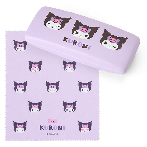 Sanrio Kuromi Hard Glasses Case with Cleaning Cloth