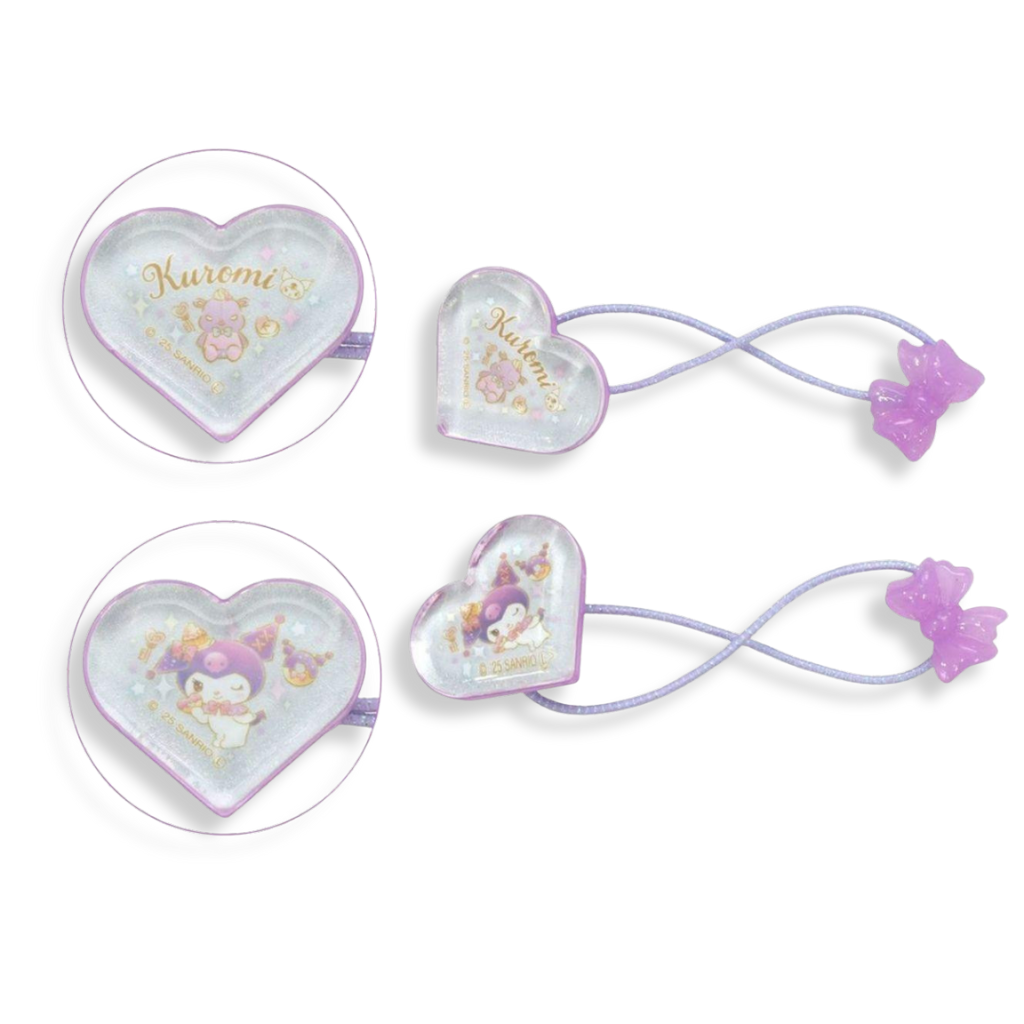Sanrio Kuromi Heart Shape Reflect Ponytail Holder