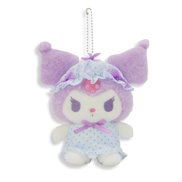 Sanrio Kuromi Nightcap Ribbon Plush Mascot Keychain