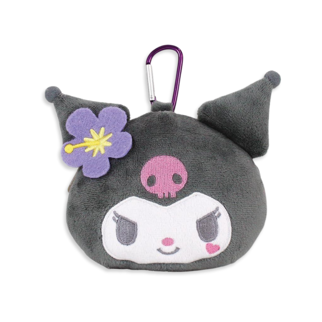 Sanrio_Kuromi_Plush_Head_Bag_Clip_Pouch_1