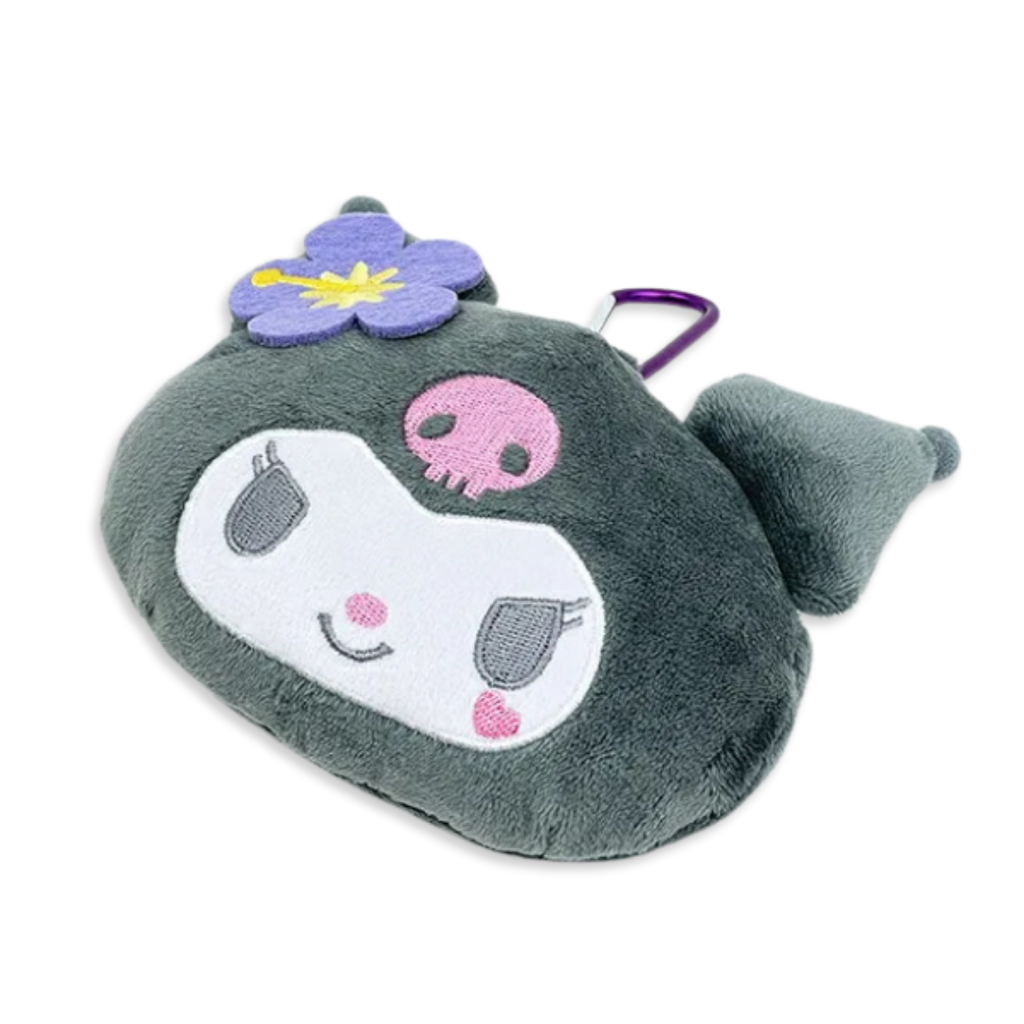 Sanrio_Kuromi_Plush_Head_Bag_Clip_Pouch_2
