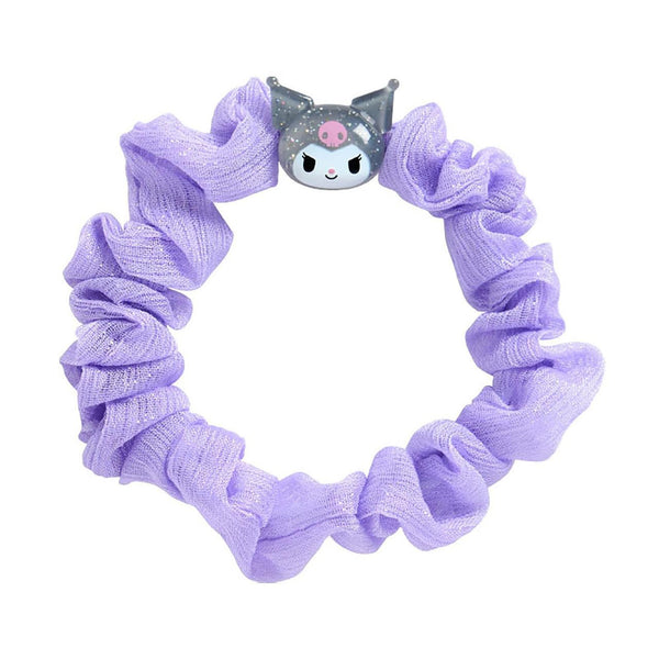 Sanrio Kuromi Purple Scrunchie with Glitter Charm