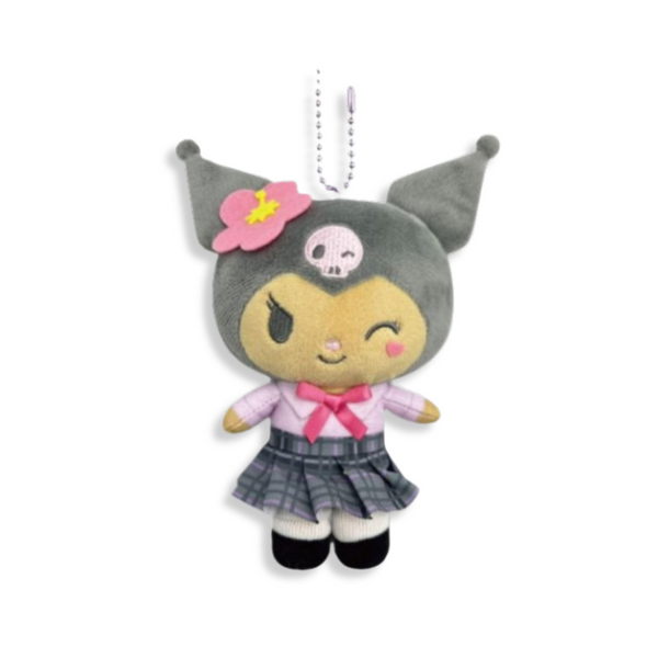 Sanrio Kuromi Tan Uniform Plush Mascot Keychain