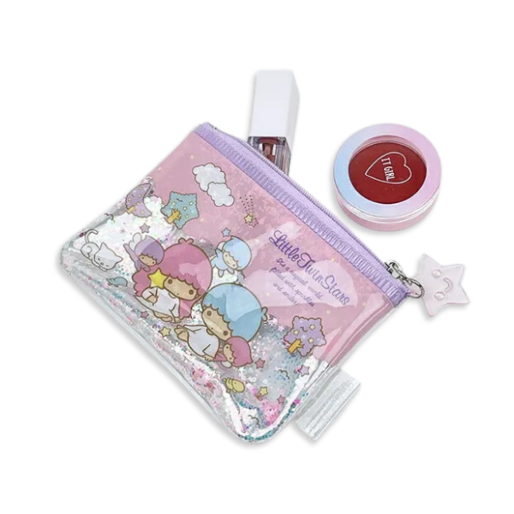 Sanrio_Little_Twin_Stars_Clear_Glitter_Pink_Mini_Pouch_2