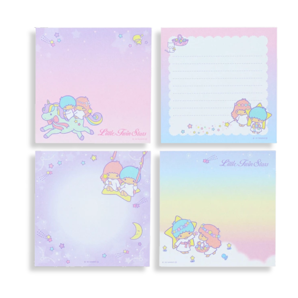 Sanrio Little Twin Stars Lavender Square Memo Pad