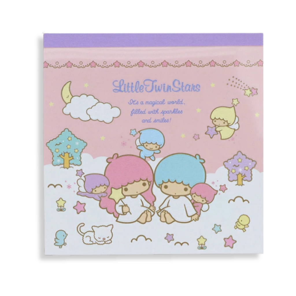 Sanrio Little Twin Stars Pink Square Memo Pad