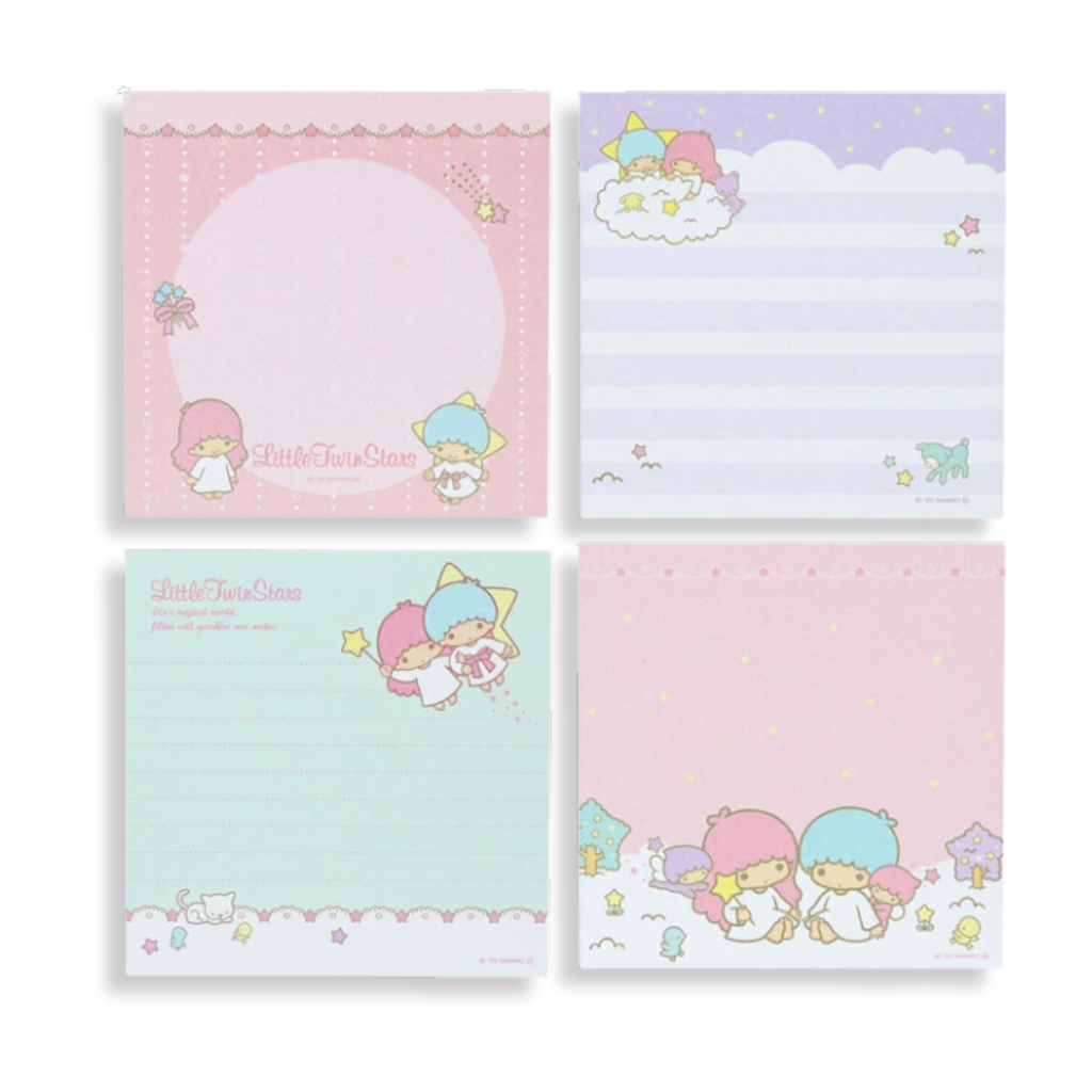 Sanrio Little Twin Stars Pink Square Memo Pad