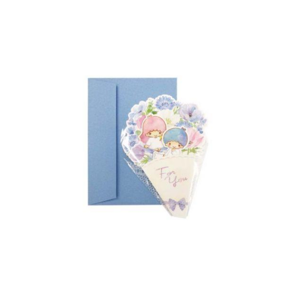 Sanrio Little Twin Stars Pop Up Card In Flower Bouquet